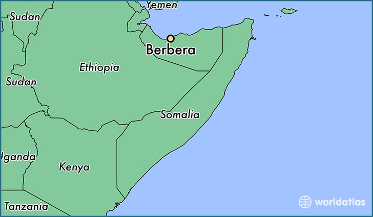 map showing the location of Berbera