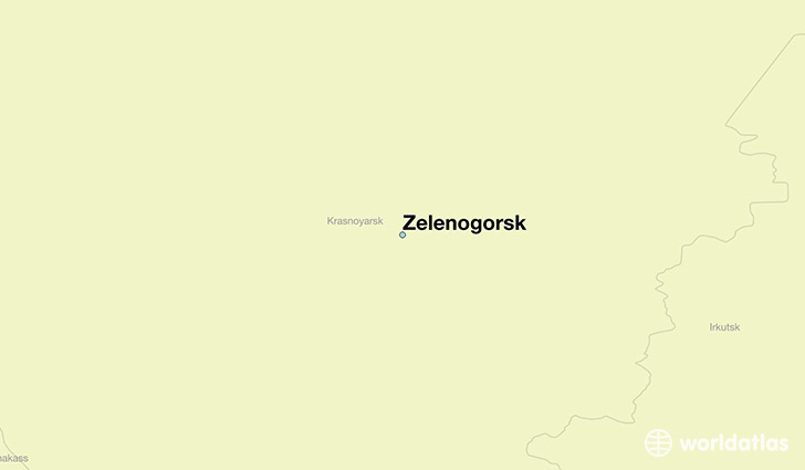 map showing the location of Zelenogorsk