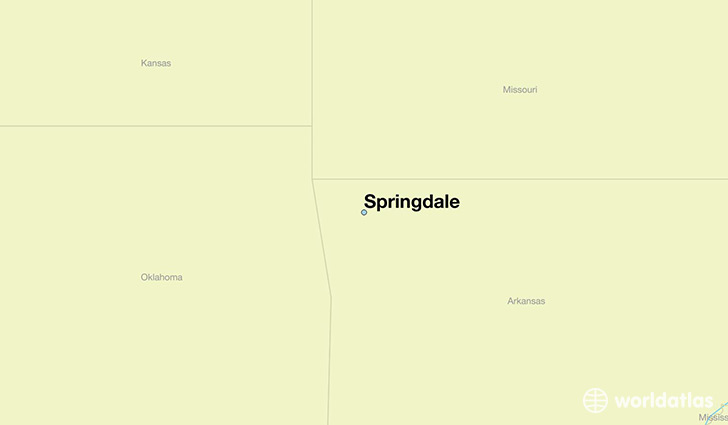 map showing the location of Springdale