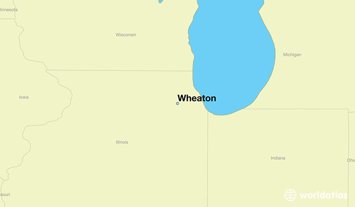 map showing the location of Wheaton