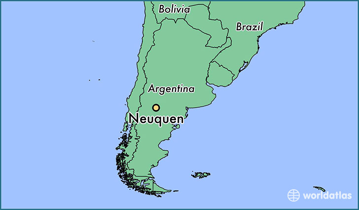 map showing the location of Neuquen