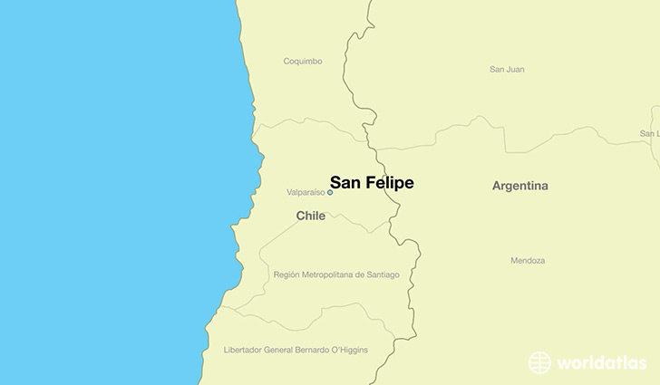 map showing the location of San Felipe
