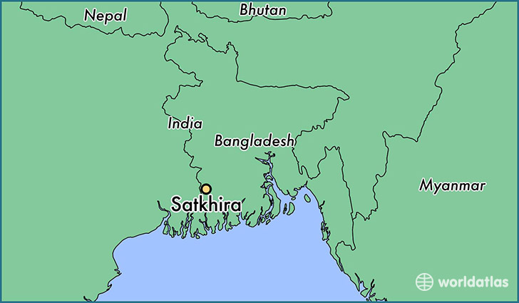 map showing the location of Satkhira