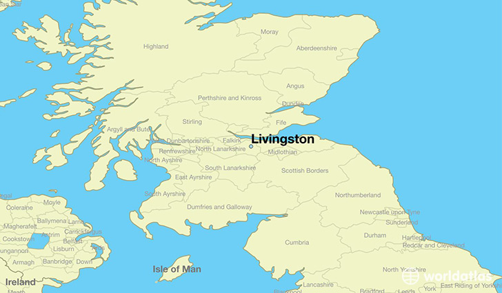 map showing the location of Livingston