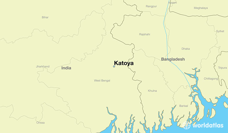 map showing the location of Katoya