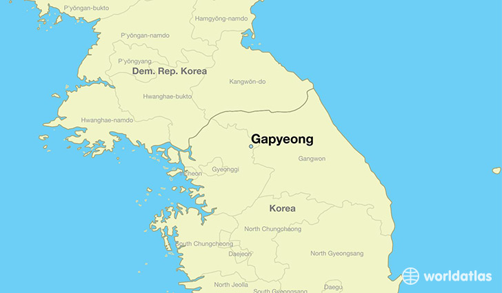 map showing the location of Gapyeong
