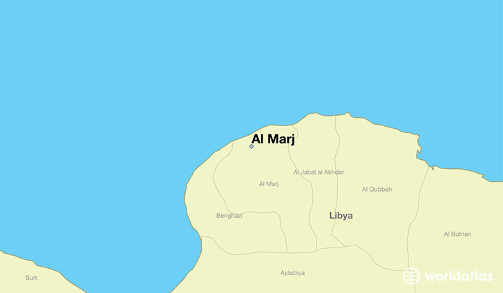 map showing the location of Al Marj