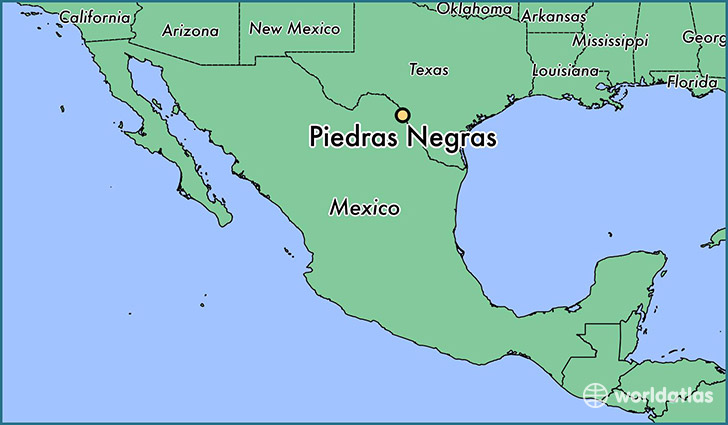 map showing the location of Piedras Negras