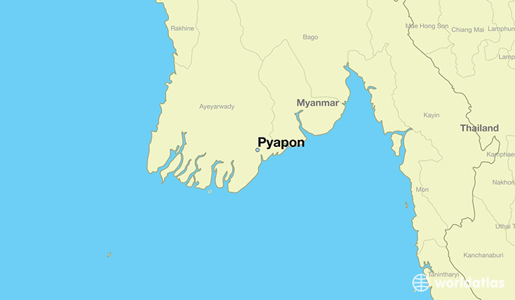 map showing the location of Pyapon