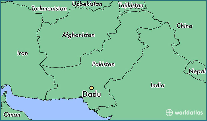 map showing the location of Dadu