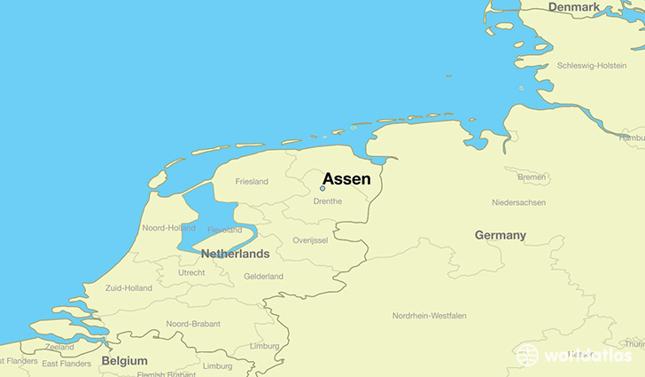 map showing the location of Assen