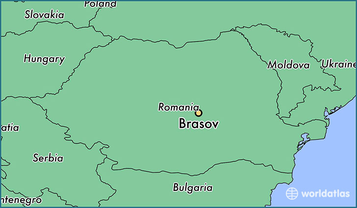 map showing the location of Brasov