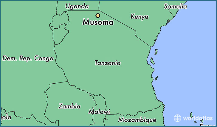 map showing the location of Musoma