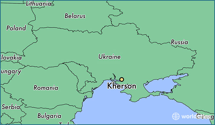 map showing the location of Kherson