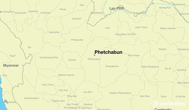 map showing the location of Phetchabun