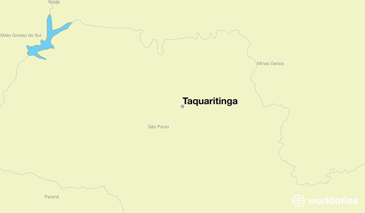 map showing the location of Taquaritinga
