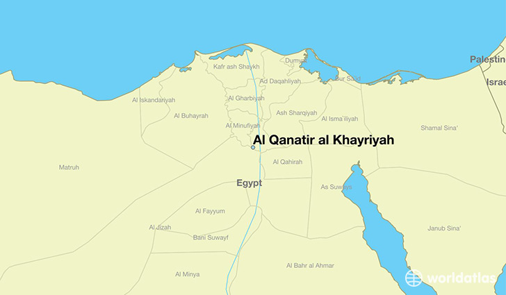 map showing the location of Al Qanatir al Khayriyah