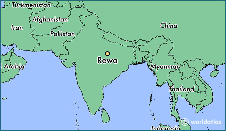 map showing the location of Rewa