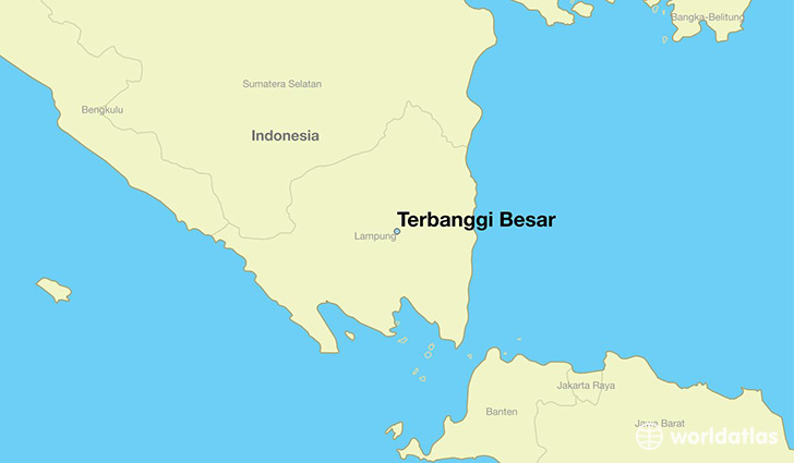 map showing the location of Terbanggi Besar