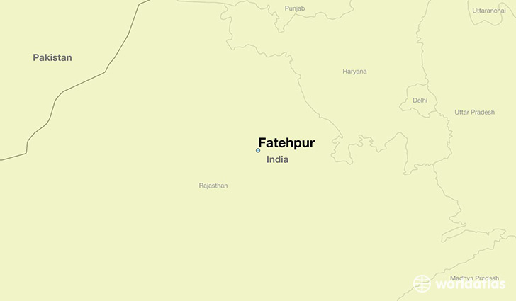 map showing the location of Fatehpur