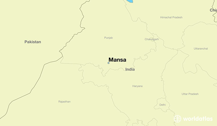 map showing the location of Mansa
