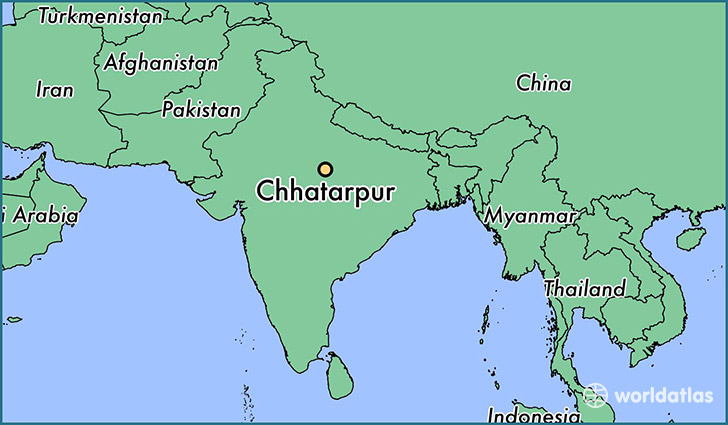 map showing the location of Chhatarpur