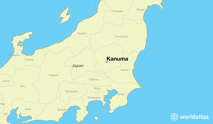 map showing the location of Kanuma