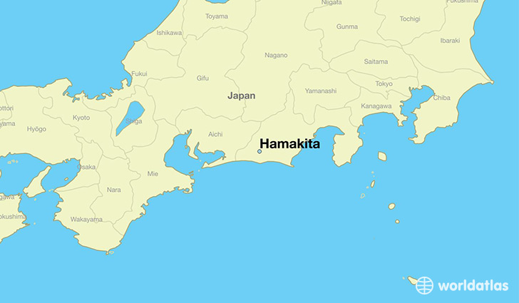 map showing the location of Hamakita