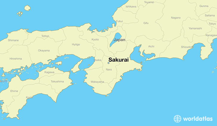 map showing the location of Sakurai
