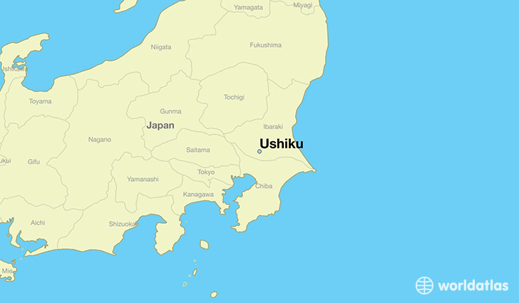 map showing the location of Ushiku