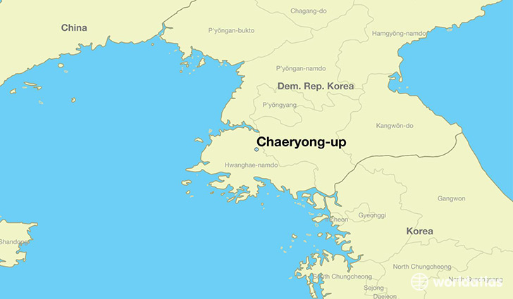 map showing the location of Chaeryong-up