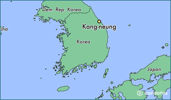 map showing the location of Kang-neung