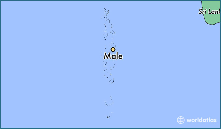 map showing the location of Male