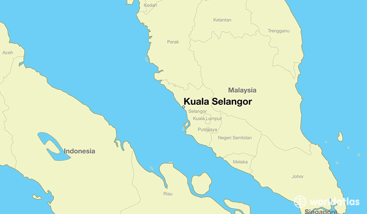 map showing the location of Kuala Selangor