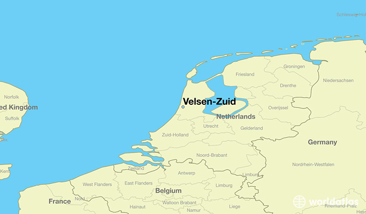 map showing the location of Velsen-Zuid