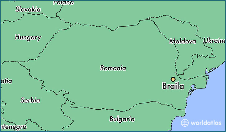 map showing the location of Braila