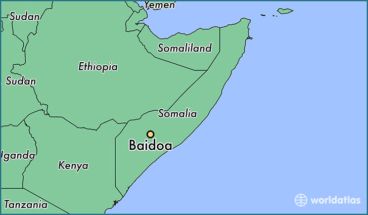 map showing the location of Baidoa
