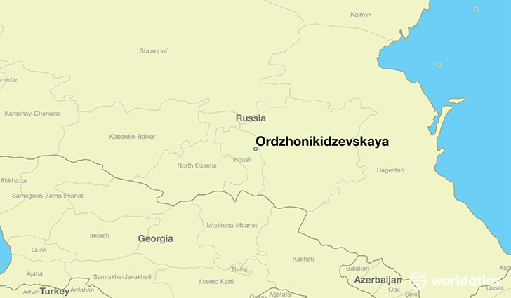 map showing the location of Ordzhonikidzevskaya