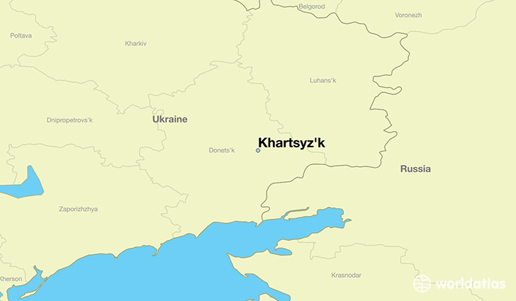 map showing the location of Khartsyz'k