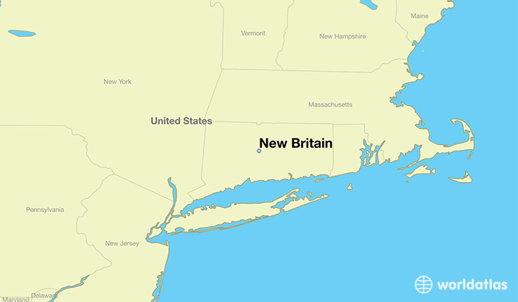 map showing the location of New Britain