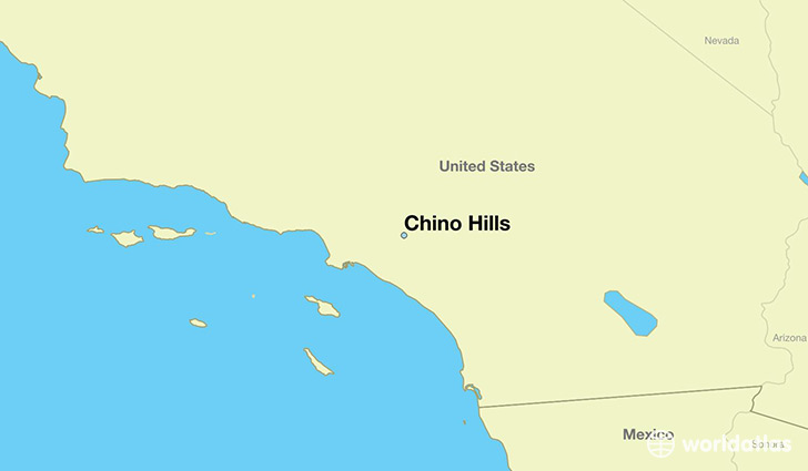 map showing the location of Chino Hills