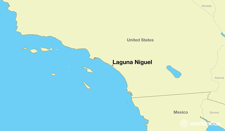 map showing the location of Laguna Niguel