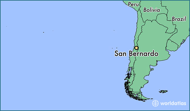 map showing the location of San Bernardo