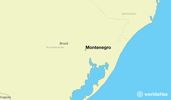 map showing the location of Montenegro
