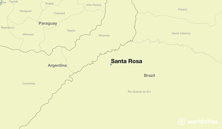 map showing the location of Santa Rosa