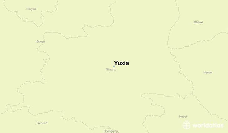 map showing the location of Yuxia
