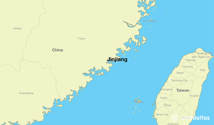 map showing the location of Jinjiang