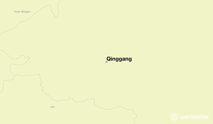 map showing the location of Qinggang