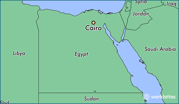 map showing the location of Cairo