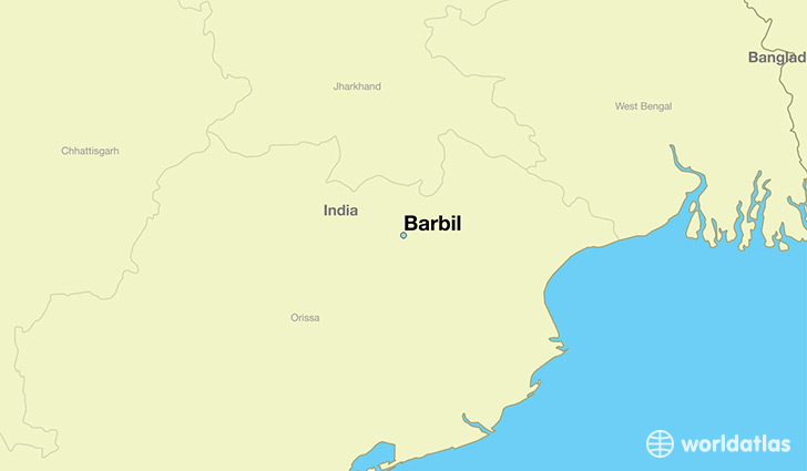 map showing the location of Barbil